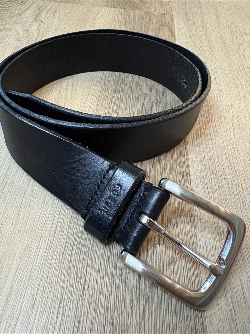 Fossil Men's Joe Black Leather Belt Size 36/90 business casual classic essential